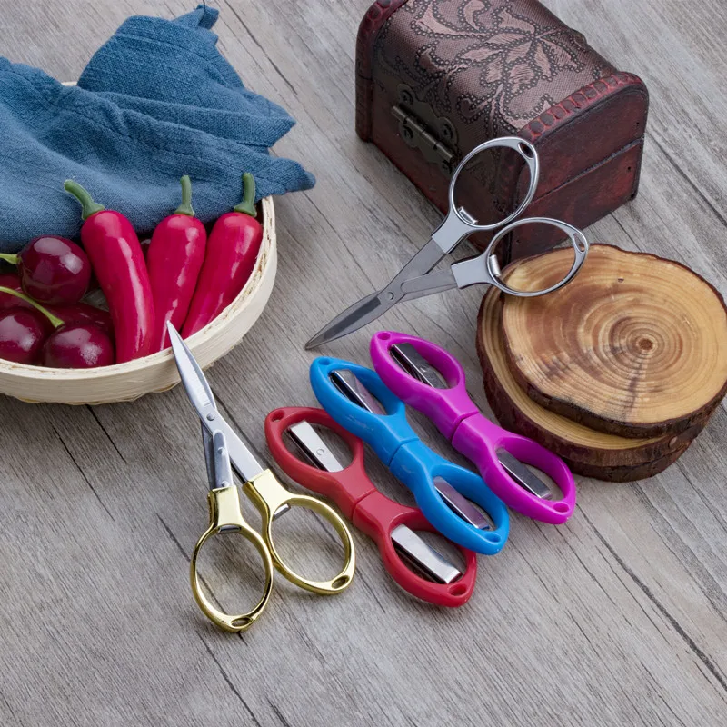 5 цветов складные винтажные зигзагообразные ножницы для рукоделия резак ткани