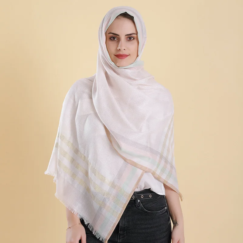 

Popular Spring 2021 New Style Muslim Hijabs Scarves/Scarf Women Lattice Scarf Hijab Wraps 70x180cm Shawls Headband Thin & Soft