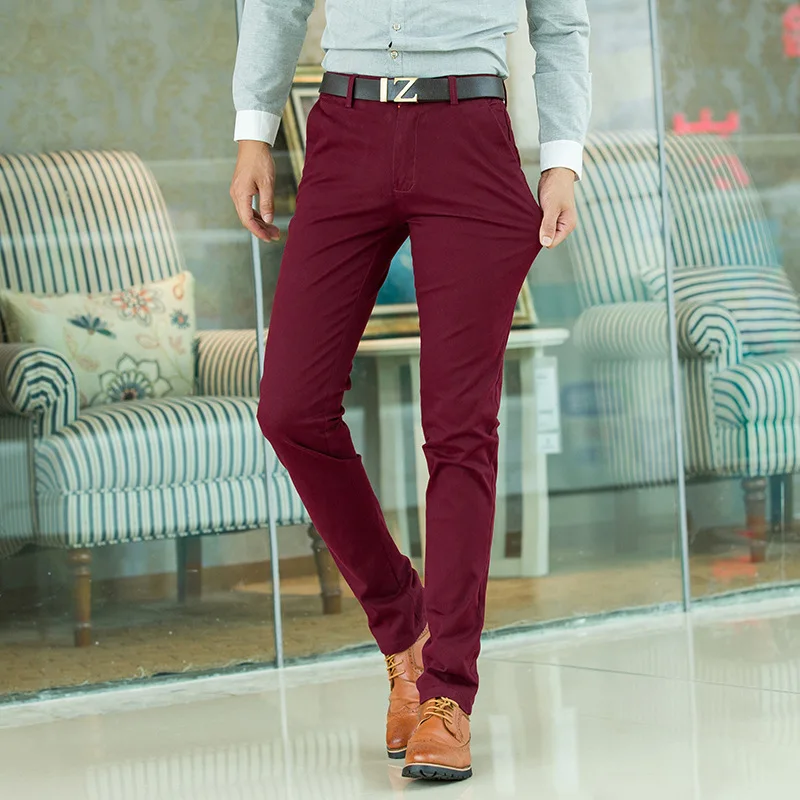 Брюки мужские классические хлопок приталенные прямые штаны Джоггеры для работы