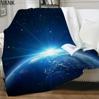 nknk brank galaxy blankets space 3d print planet plush throw blanket art bedding throw sherpa blanket animal premium pattern