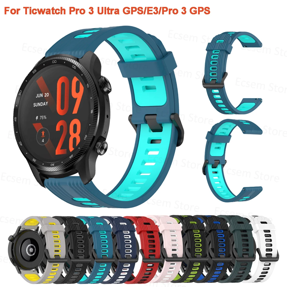 Ремешок для часов Ticwatch Pro 3 ultra GPS сменный Браслет E3 E2 GTH GTX E 2 S аксессуары |