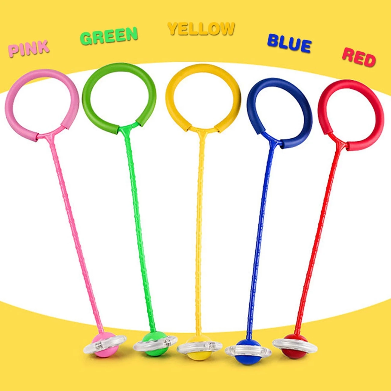 Скакалка-мяч на светодиодах для детей с фонариком для активных игр на свежем воздухе и тренировки реакции, способствующей развитию силы у ребенка и взаимодействию с родителями.