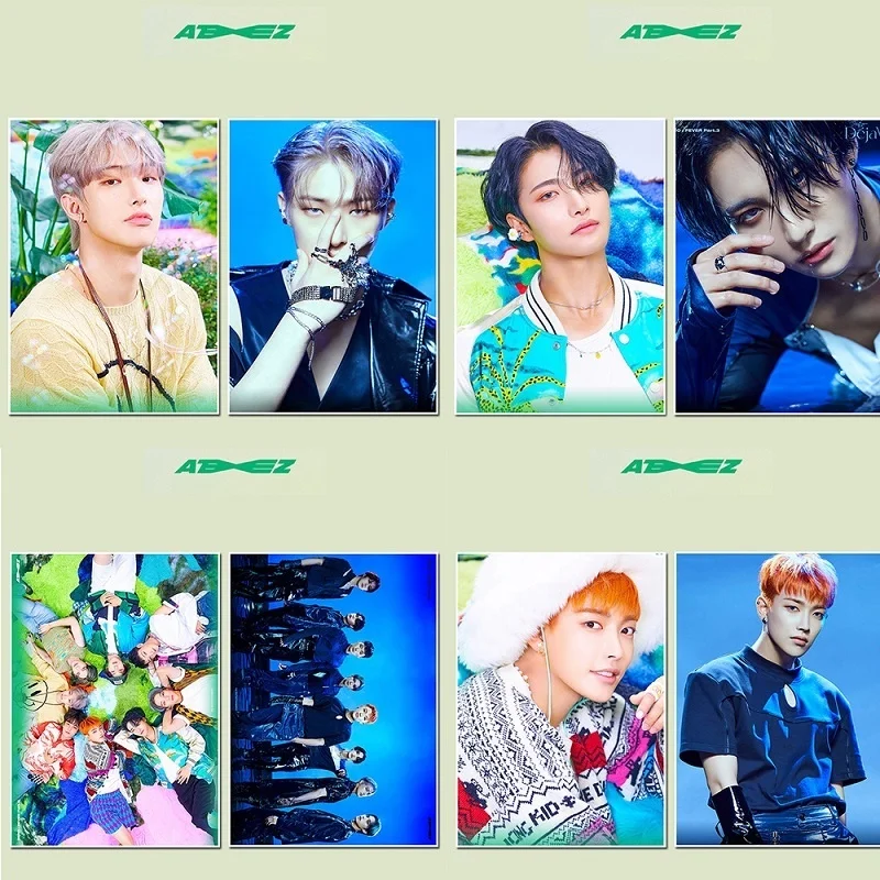 

KPOP ATEEZ Peripheral Photo Poster ZERO FEVER Part 3 Self-adhesive PictorialPhoto Hanging New Korea Group Thank You Card