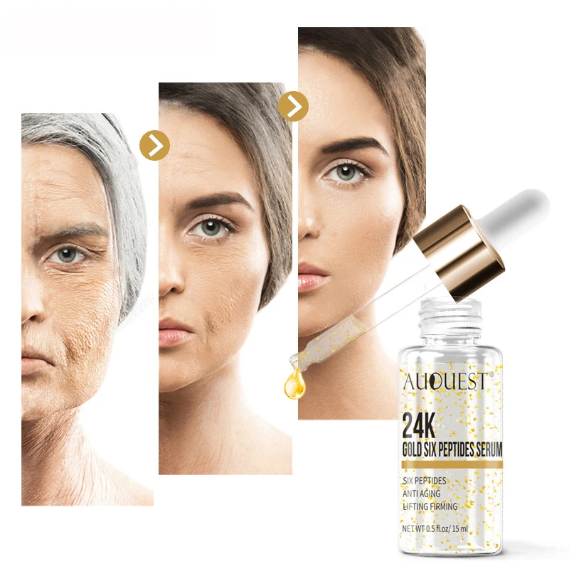 Покрытыем цвета чистого 24 каратного золота гиалуроновая кислота Сыворотки