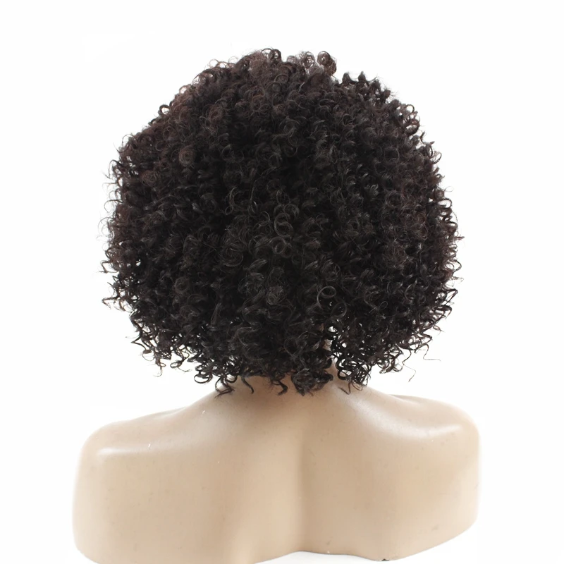 Short Curly Bob Wig For Black Women Afro Kinky Free Part Glueless Synthetic Fiber Natural Soft Lace Heat Resistant |