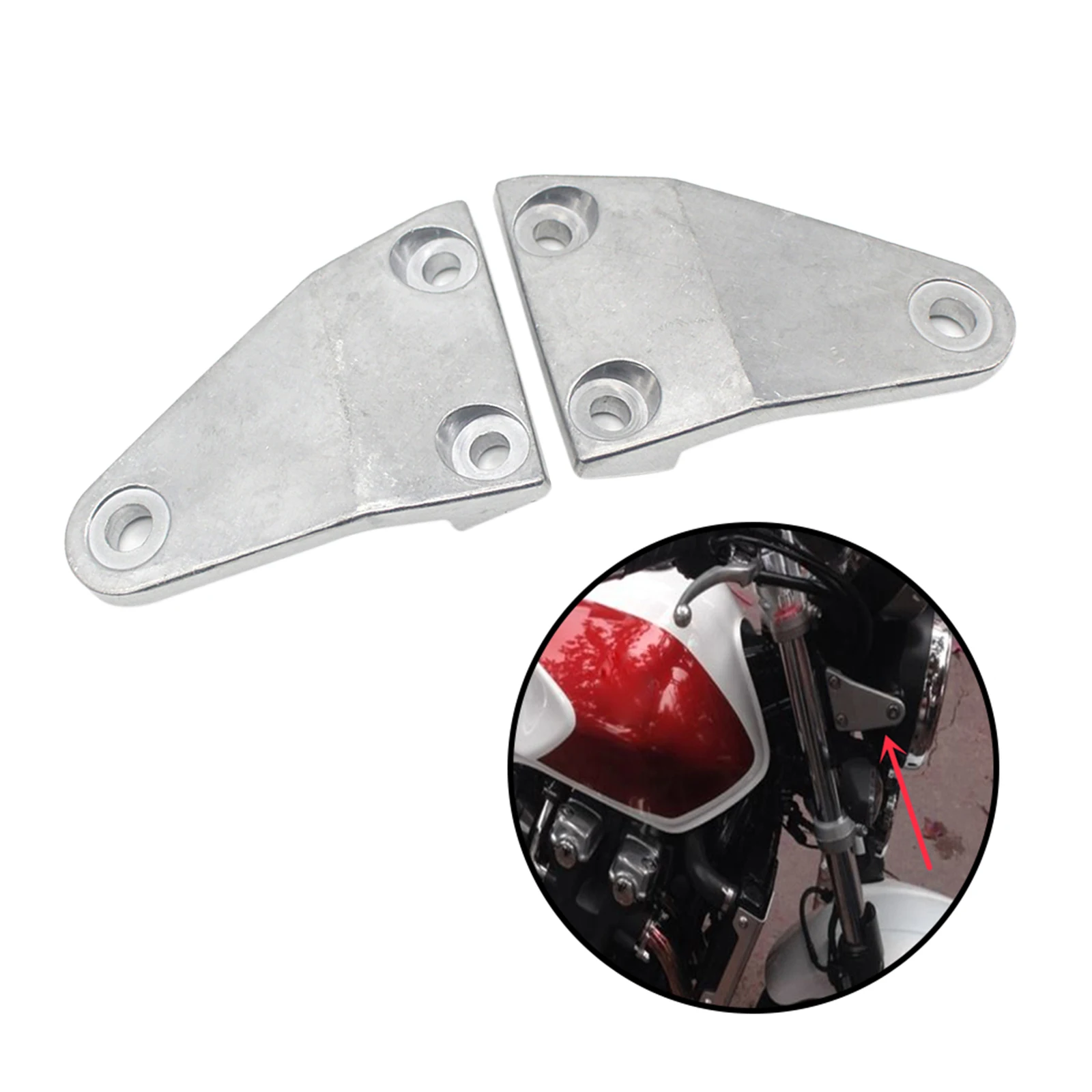 

2Pcs Motorbike Aluminum Headlight Mount Bracket headlamp fixed frame Replacement for Honda CB1300/CB400 JADE250 Racer