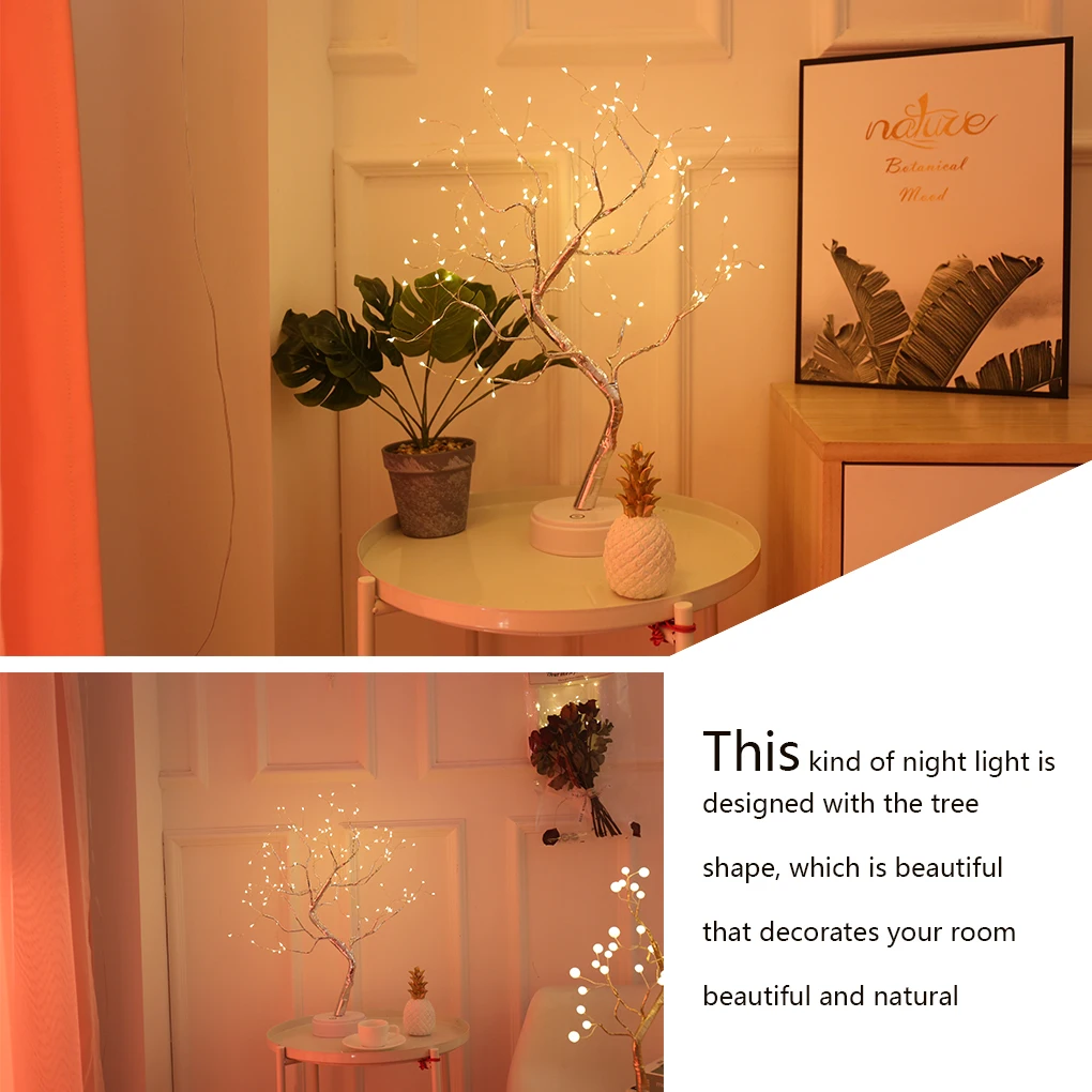 Мини-лампа для рождественской елки с дистанционным управлением Домашний