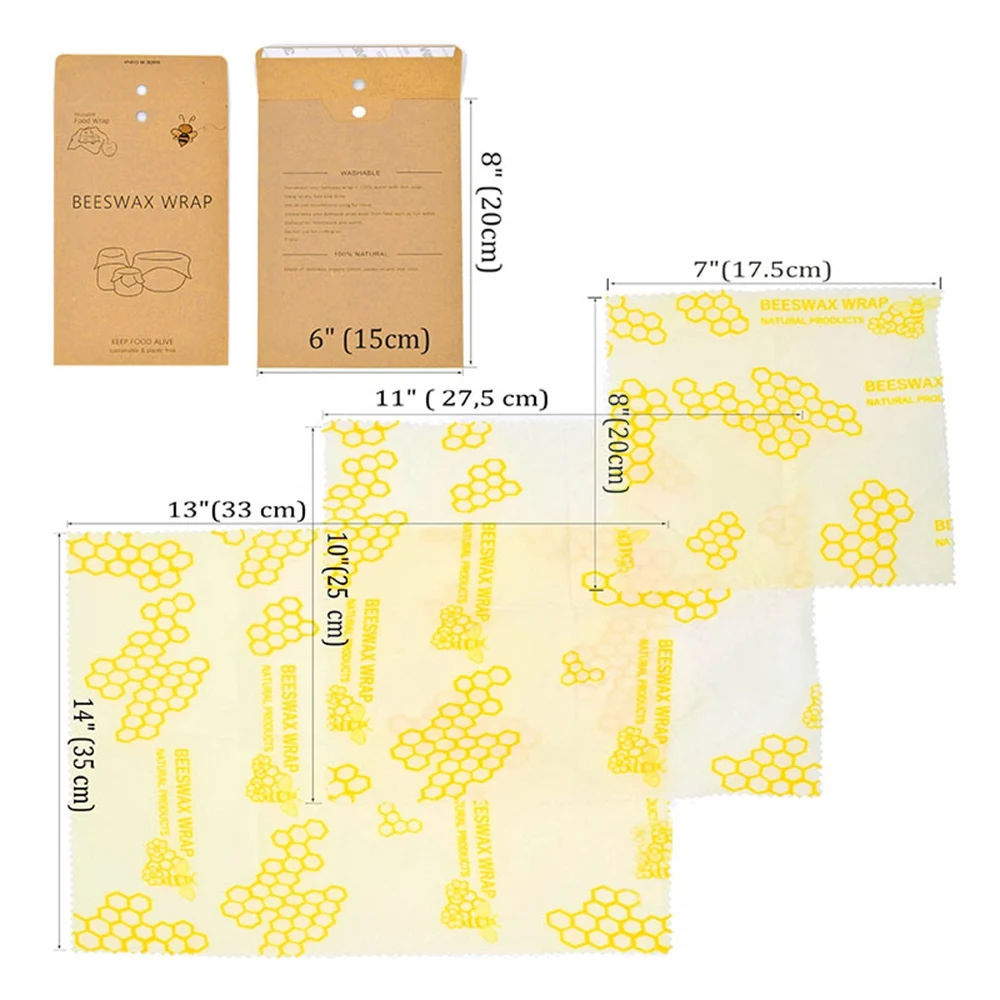 Многоразовые пчелиный воск обертывания пищевого качества свежая Ткань крышки