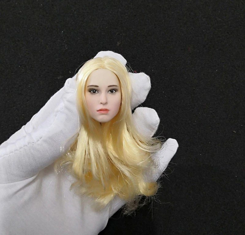 

1:6 Scale Natalie Portman Girl Blonde Hair Head Carving For 12 Inches Figures Bodies Dolls