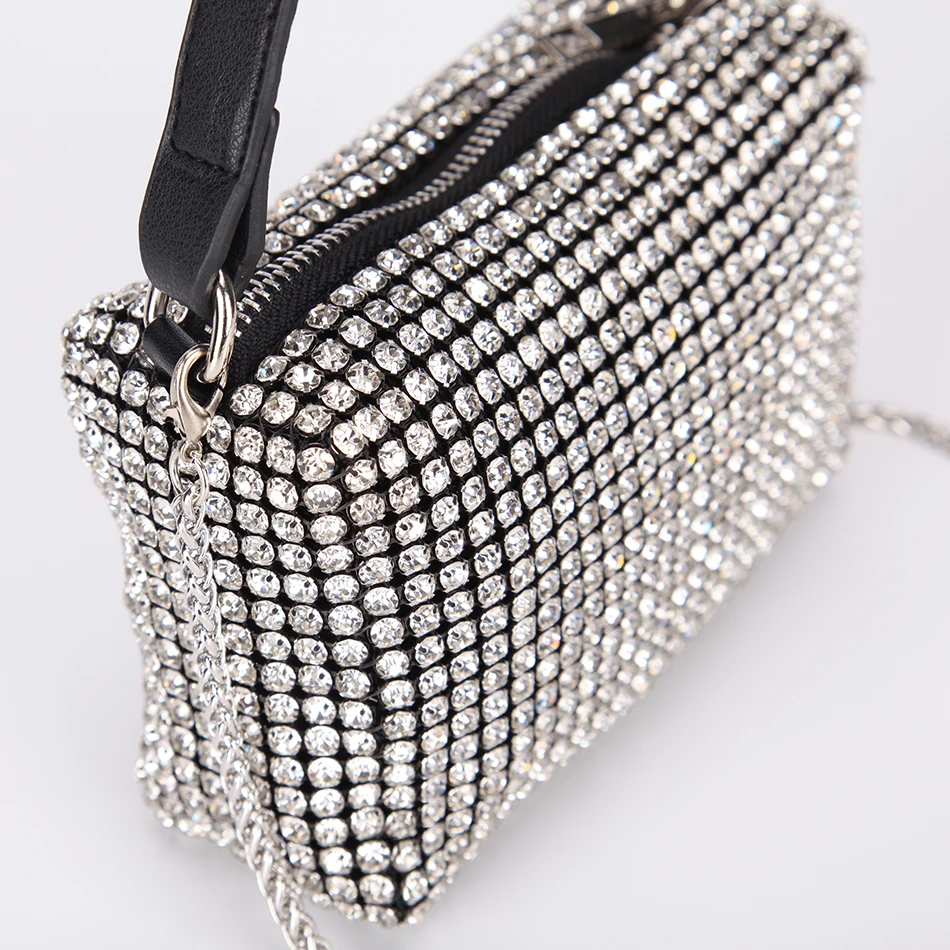 

Bling Diamonds Evening Clutch Bag Women New Korean Soft Pillow Small Handbag Shoulder bags Ladies Dinner Party Clutch Purse