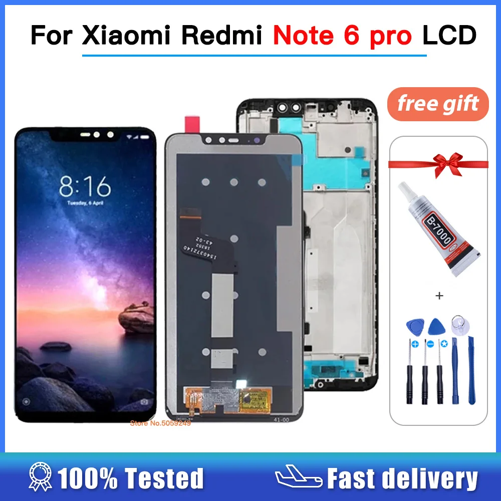Дисплей с сенсорным экраном 6 26 дюйма в сборе для Xiaomi Redmi Note pro | Мобильные телефоны