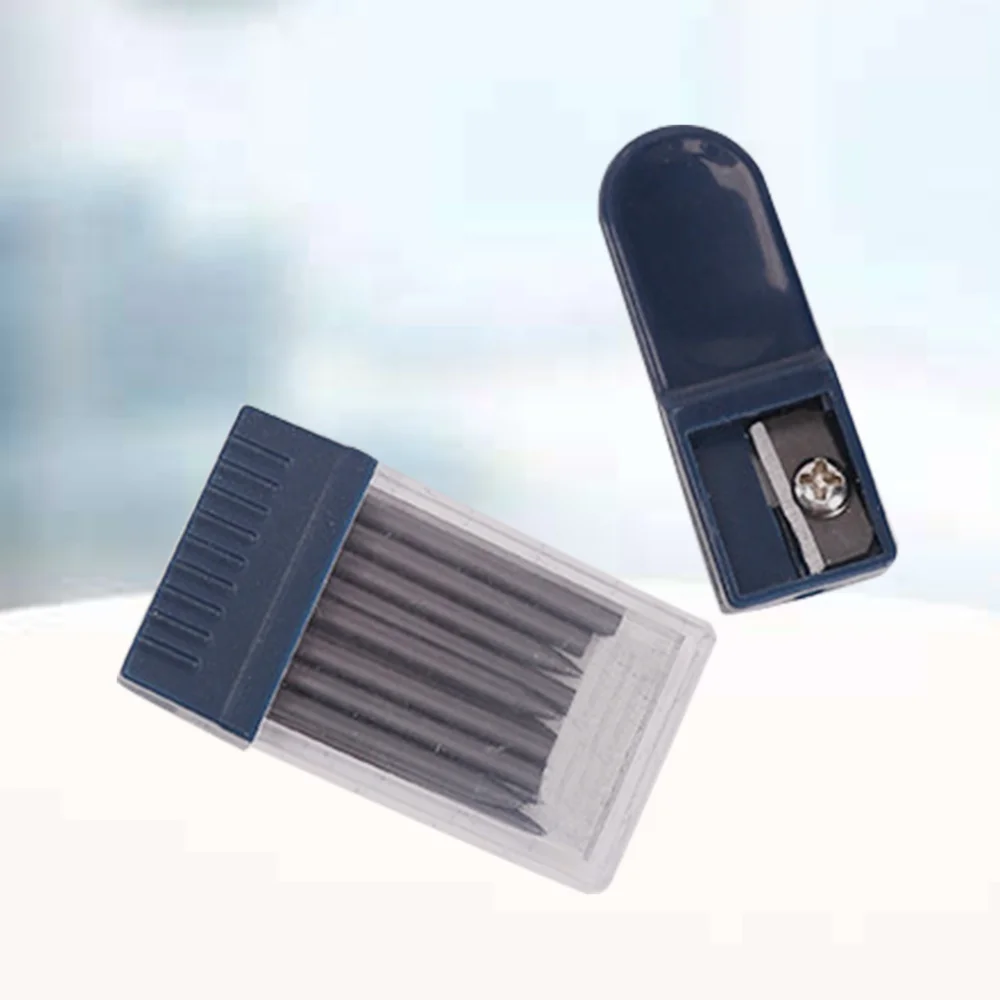 

2 Set 2mm Compass Core Replacement Pencil Lead Stationery with Pencil Sharpener for Students Drafting Tools Compasses Tool