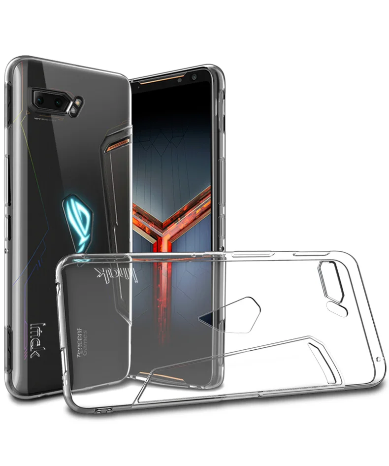 Прозрачный Чехол IMAK Crystal для ASUS ROG Phone II, чехол для Asus ROG Phone 2, задняя крышка, Противоударная броня для Asus Rog Phone2 ZS660KL, прозрачный чехол - Цвет: Прозрачный