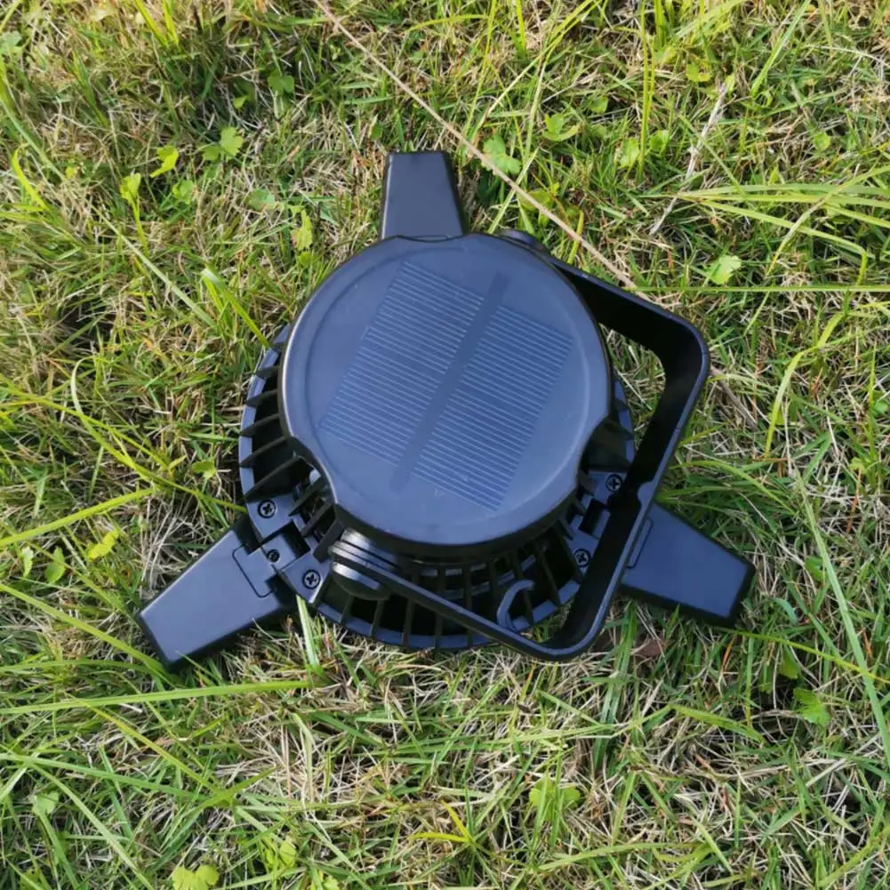 

ABS Emergency Foldable Gift Hanging Portable LED Camping Lantern Outdoor Hiking Fishing Tent Solar Powered With Fan USB