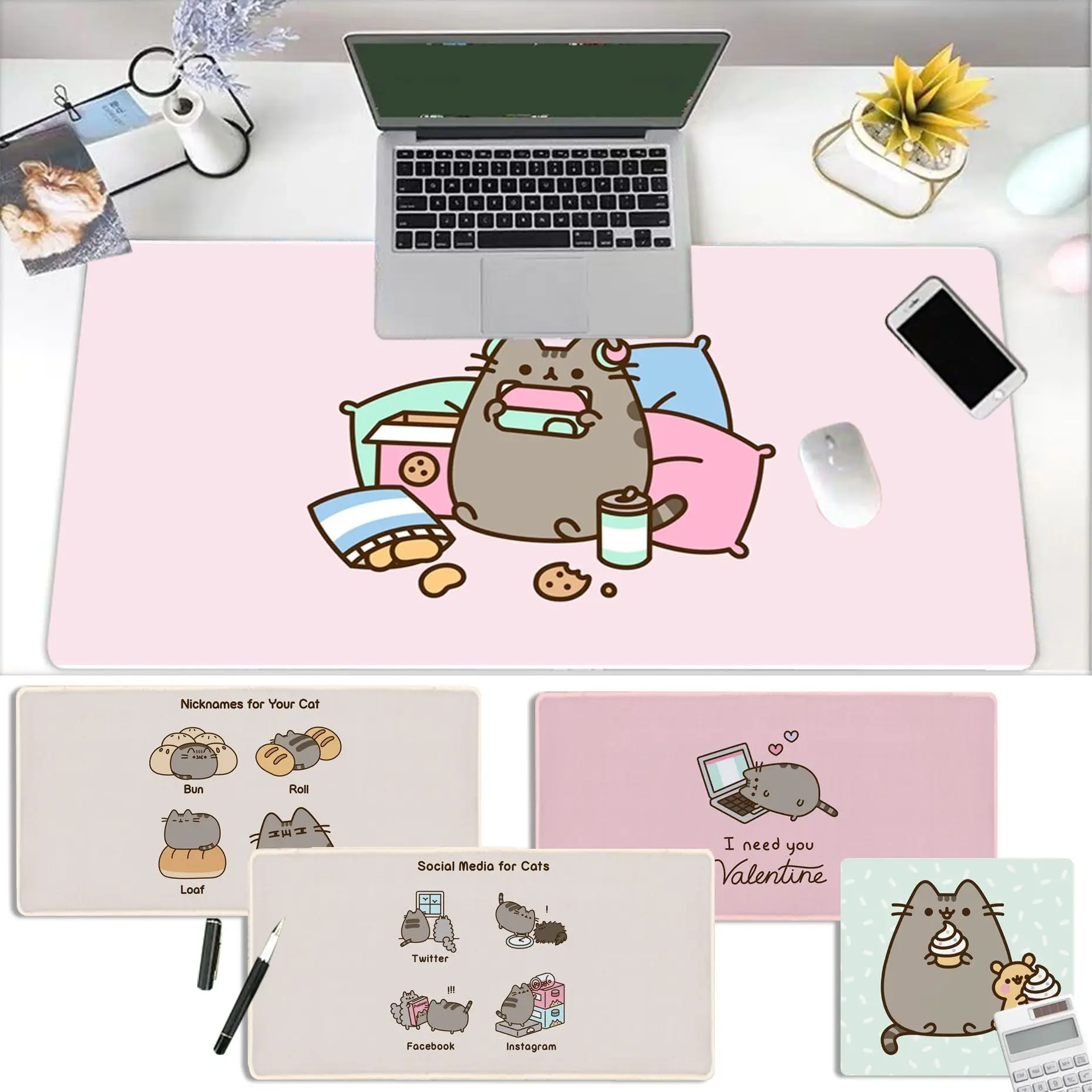 

YNDFCNB Funny Cute Cats animal Large Gaming Mouse Pad Size for Gaming Mousepads Deak Mat for overwatch/cs go/world of warcraft