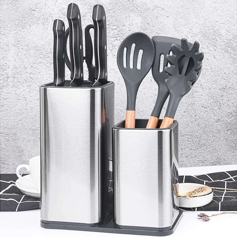 

Knife Stand Holder For Kitchen Knife Stainless Steel Cooking Knife Holder Stand Block High End Kitchen Accessories