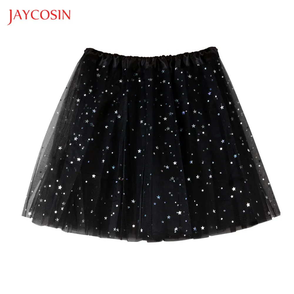 Женская фатиновая юбка Jaycosin винтажная Короткая мини пачка со звездами и