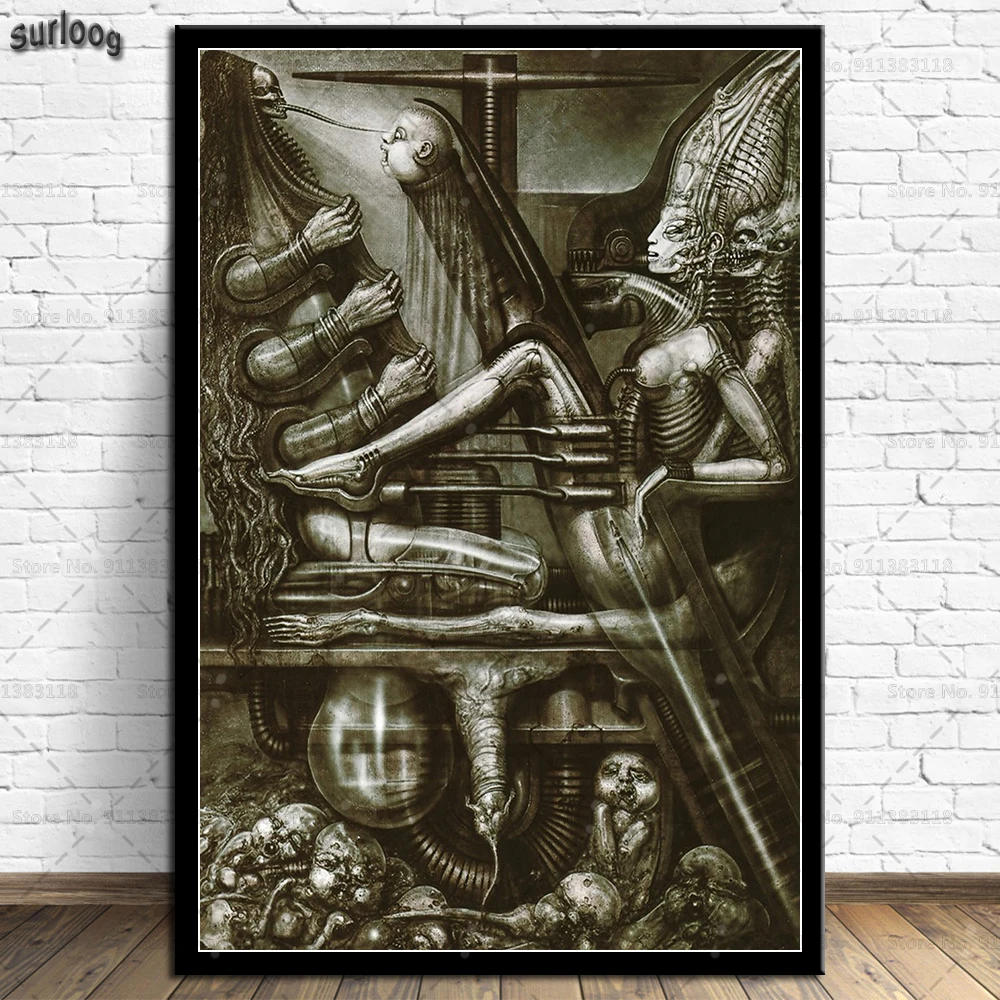 Настенный плакат Hr Giger Li II инопланетянин ужас искусство ретро-изображения принты