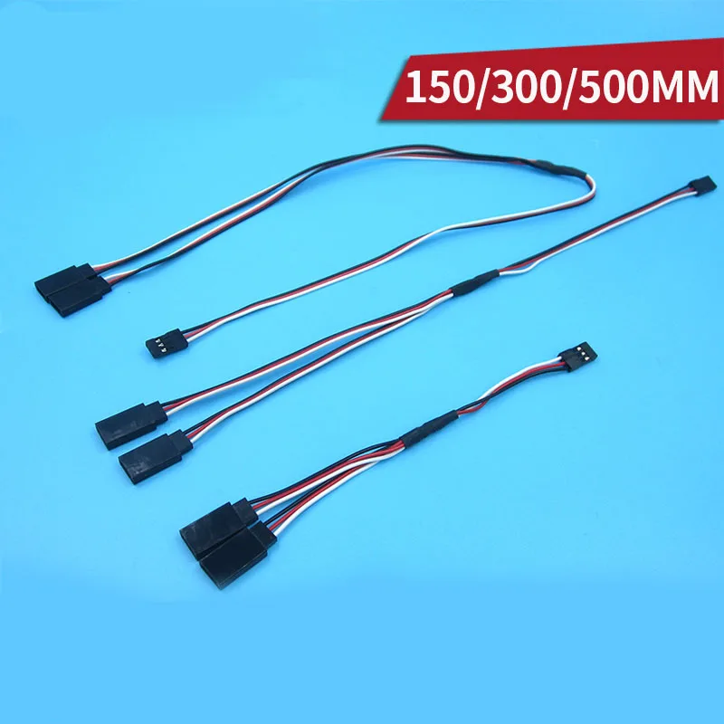 

Servo Standard 300mm 500mm Servo Extension Cable 30Cores Servo Connect Wire Y Type ESC JR Futaba Lead Cord Wires for RC Boats
