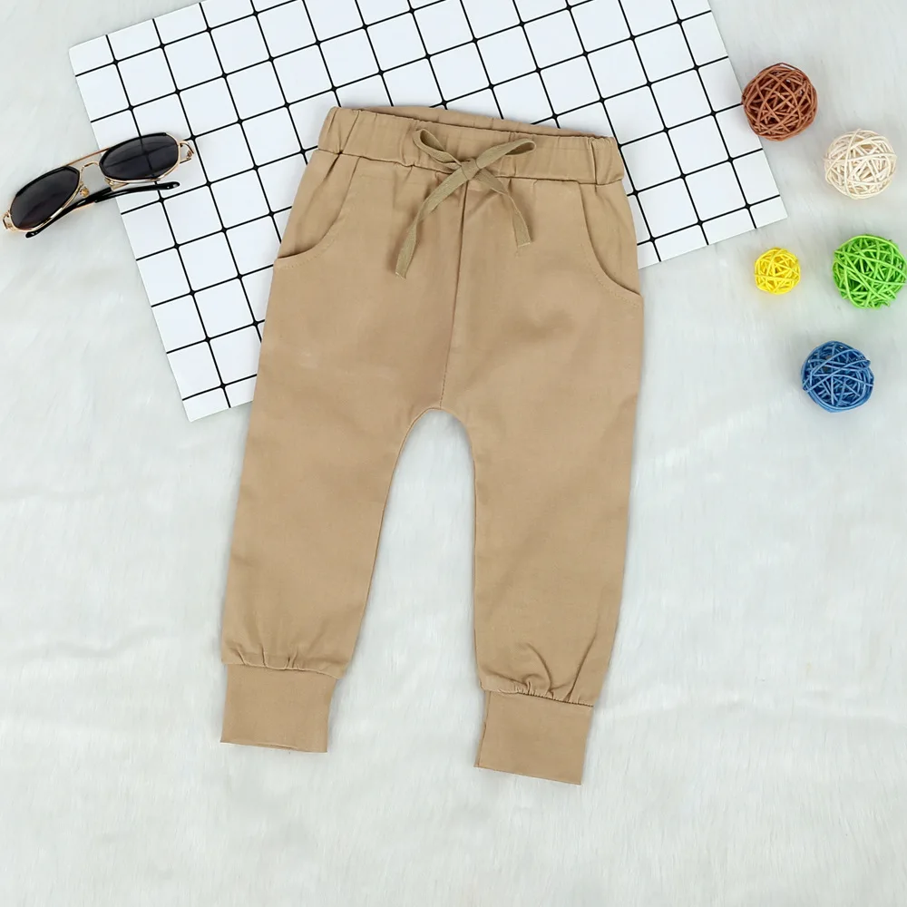 2019 Trend Style Newborn Kids Baby Clothing Sets &quotScallywag Crew&quot Grey Cotton Tops+ Khaki Pants Casual Clothes Outfits |