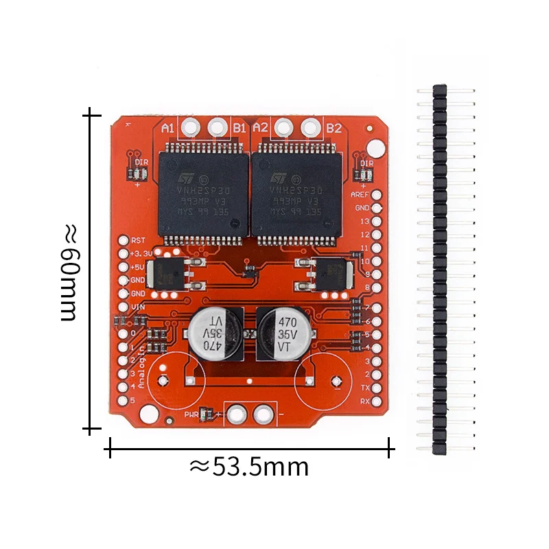 30A мини VNH2SP30 Драйвер шагового двигателя Monster Moto Shield модуль 16 В - Цвет: double