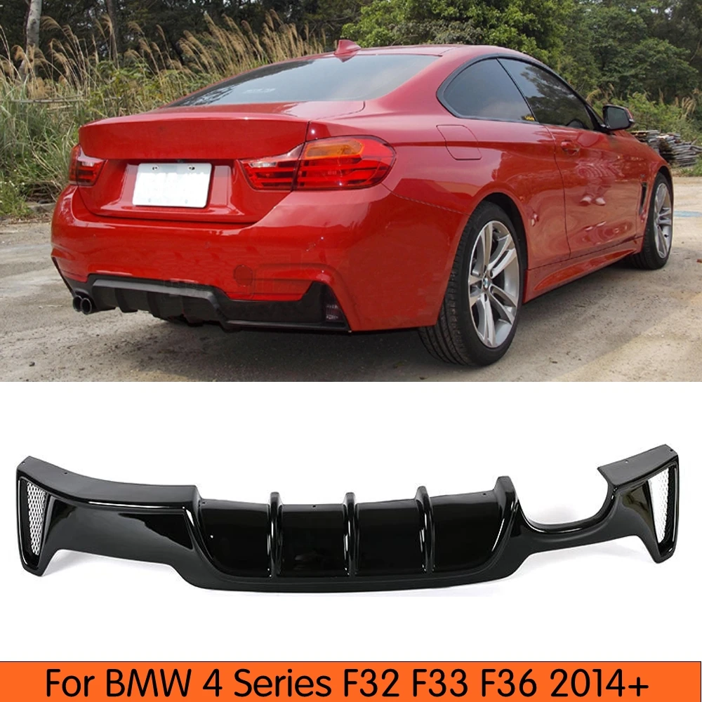 Диффузор заднего бампера F32 для BMW 4 серии F33 Coupe Convertible F36 Gran Sedan 420i 428i 2014 +|Наклейки