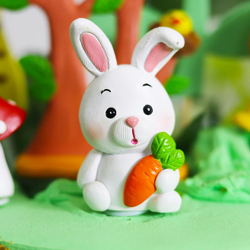 

New animal cake decoration cute panda lion giraffe rabbit piggy elephant children birthday cake decoration