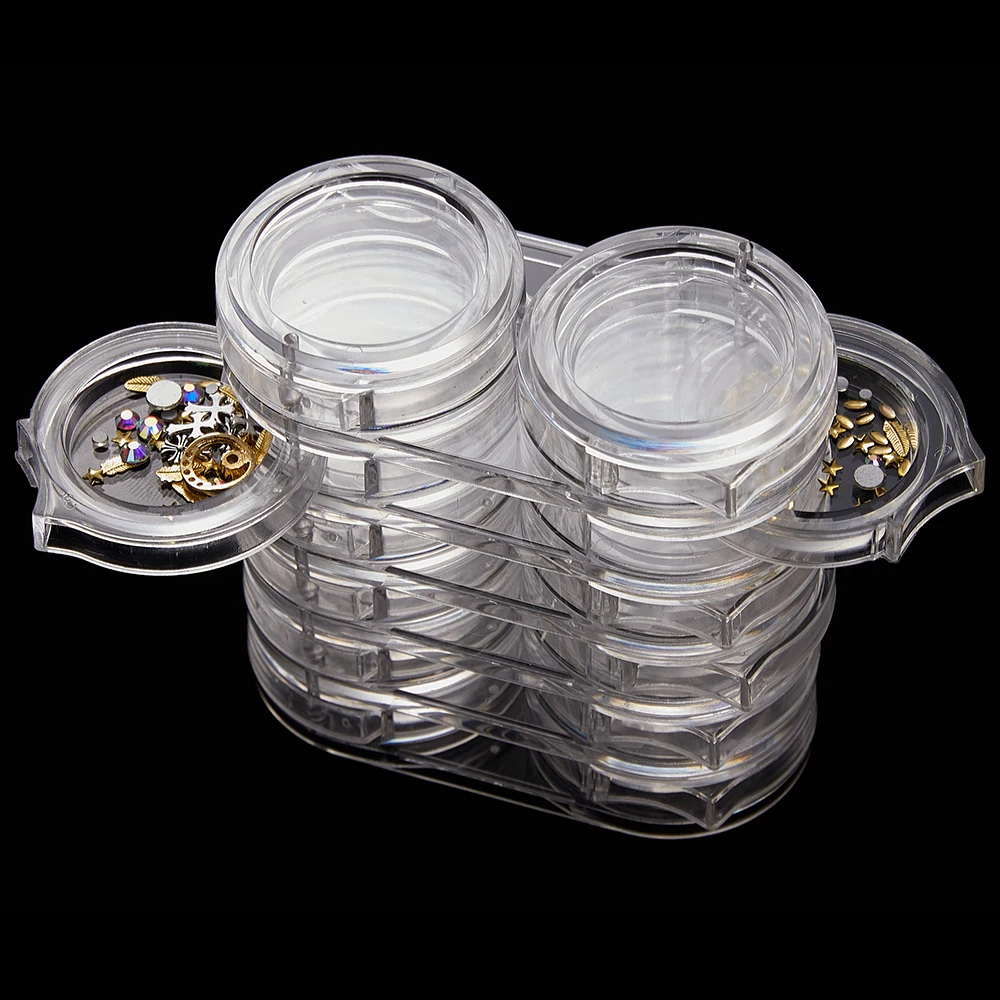 12 Грид Пустая Хранения Коробка для Инструменты маникюра Ногтей Украшения Жемчуг Дисплейный Кейс Макияж Органайзер Коробки WB-003 на.