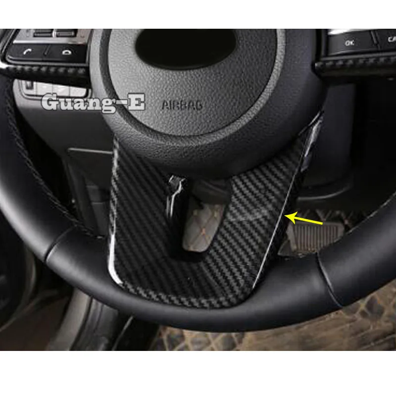 For Kia K3 Forte Cerato 2019 2020 Car Styling Cover Carbon Fibre Steering Wheel Bottom Interior Kit Trim Frame Lamp Hood 1pcs | Автомобили