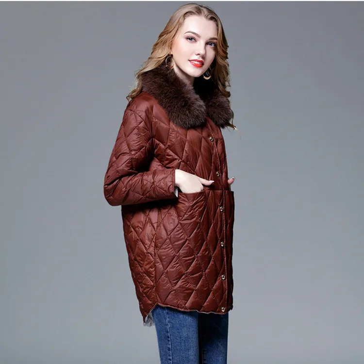 Пуховик женский на белом утином пуху Осень-зима 2020 пуховик светильник корейский