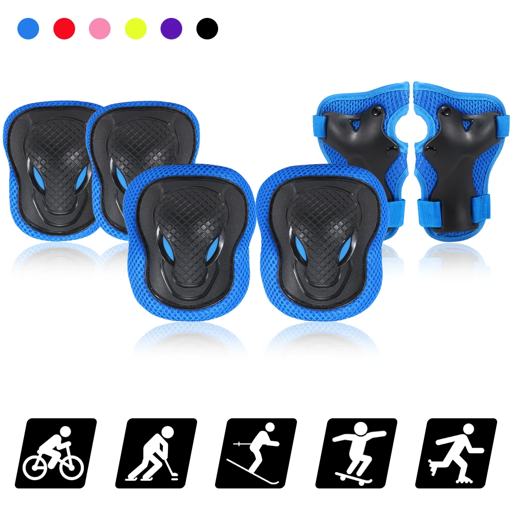 Комплект детских наколенников 6 в 1 комплект защитного снаряжения наколенники и