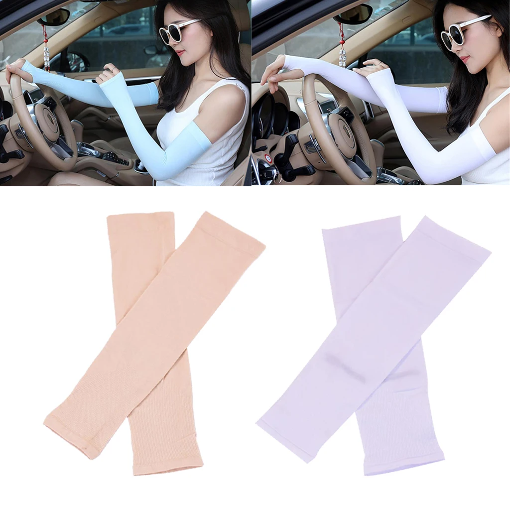 

2 пары, искусственная кожа, Шелковый чехол для защиты от солнца