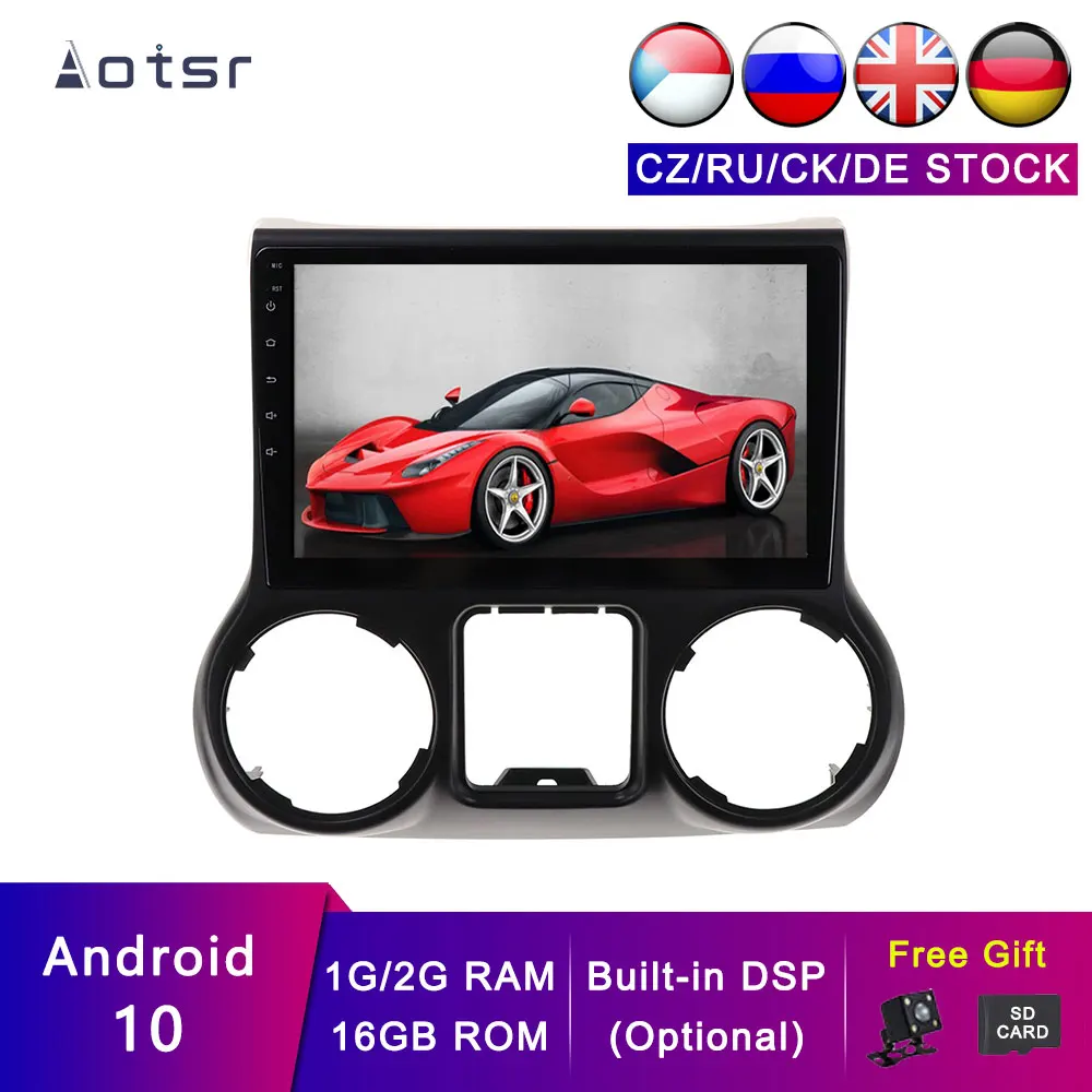 

AOTSR Android 10 Car GPS For Jeep grand wrangler 2011-2016 Navigation Car Player Multimedia Tape Recorder Stereo DSP Head Unit