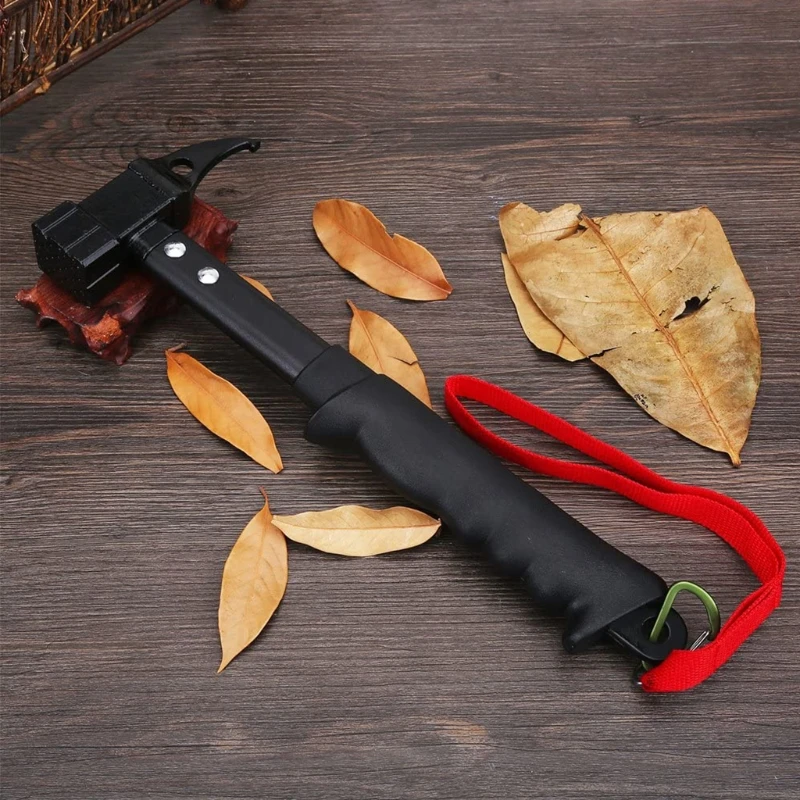 

Multi-Function Camping Hammer Mountaineering Hammer Nail Extractor for Hiking Fishing Mountaineer Climbing Anti-rust