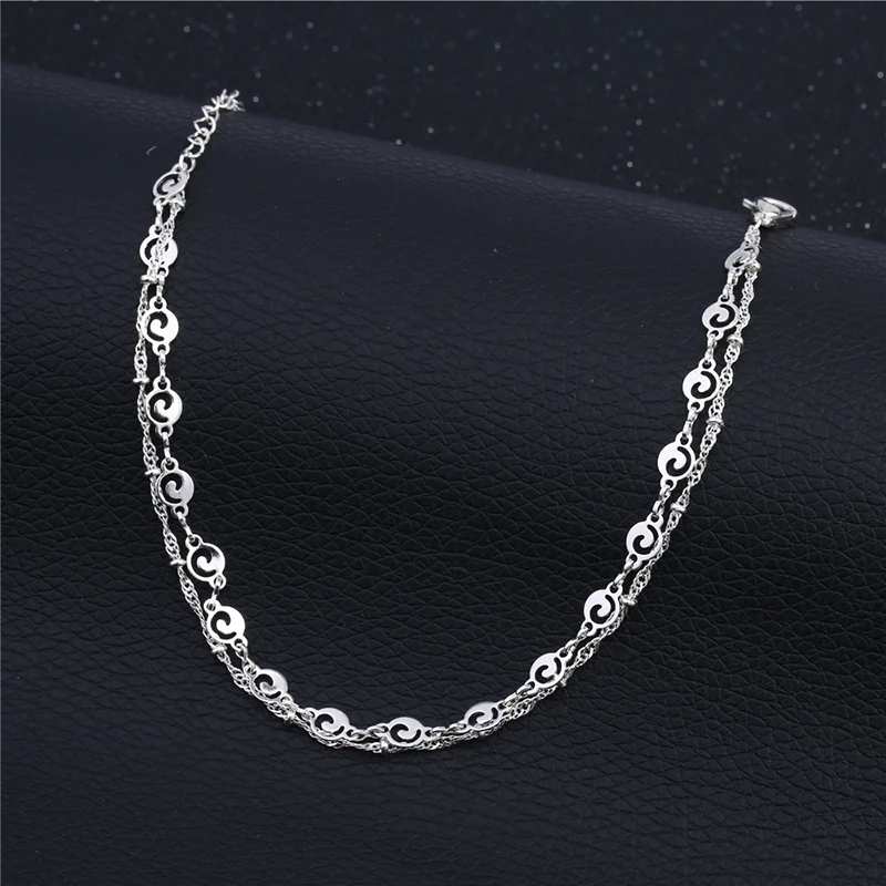 Женский ножной браслет из стерлингового серебра 925 пробы подарочные украшения на