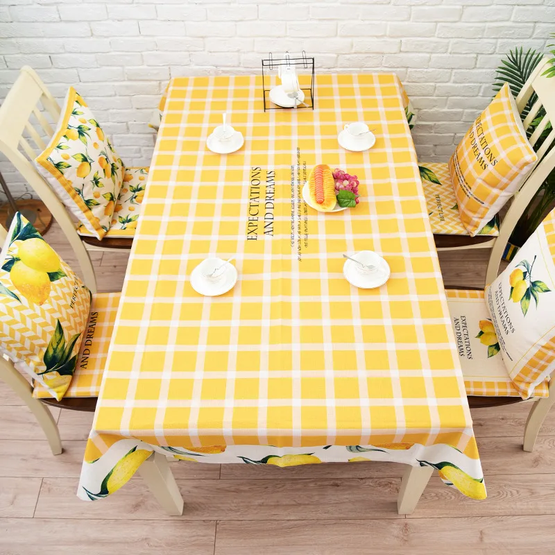 Круглая прямоугольная скатерть Simanfei американская пасторальная лимонная