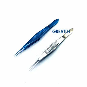 Пинцет для глаз, 110 мм, из титановой нержавеющей стали