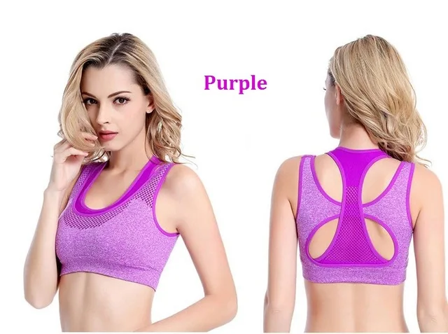 noble purple SEXYWG спортивный бюстгальтер, топы для йоги, противоударный поддельный спортивный жилет из двух частей, майка для бега, фитнеса, тренажерного зала, нижнее белье, Укороченный бюстгальтер пуш-ап - Цвет: noble purple