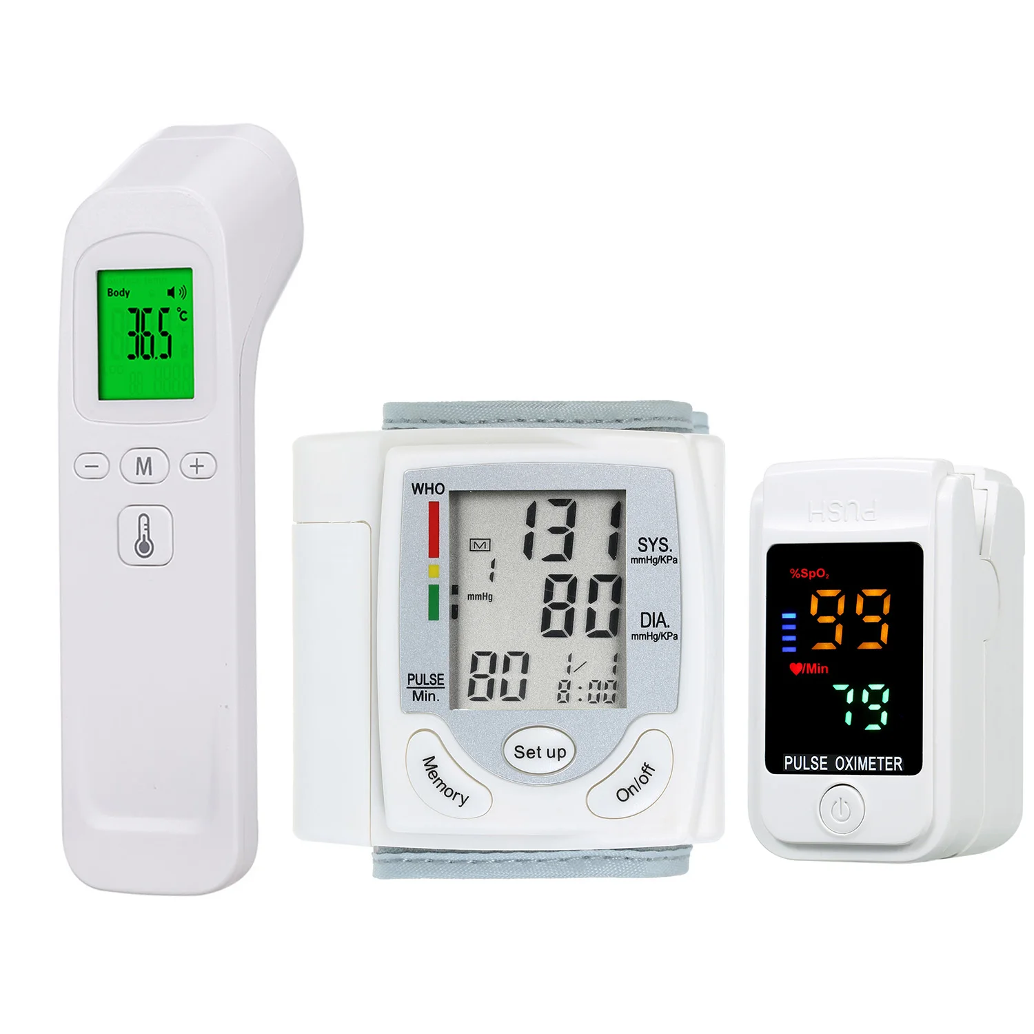 Монитор артериального давления на запястье с ЖК-дисплеем тонометр + пальчиковая