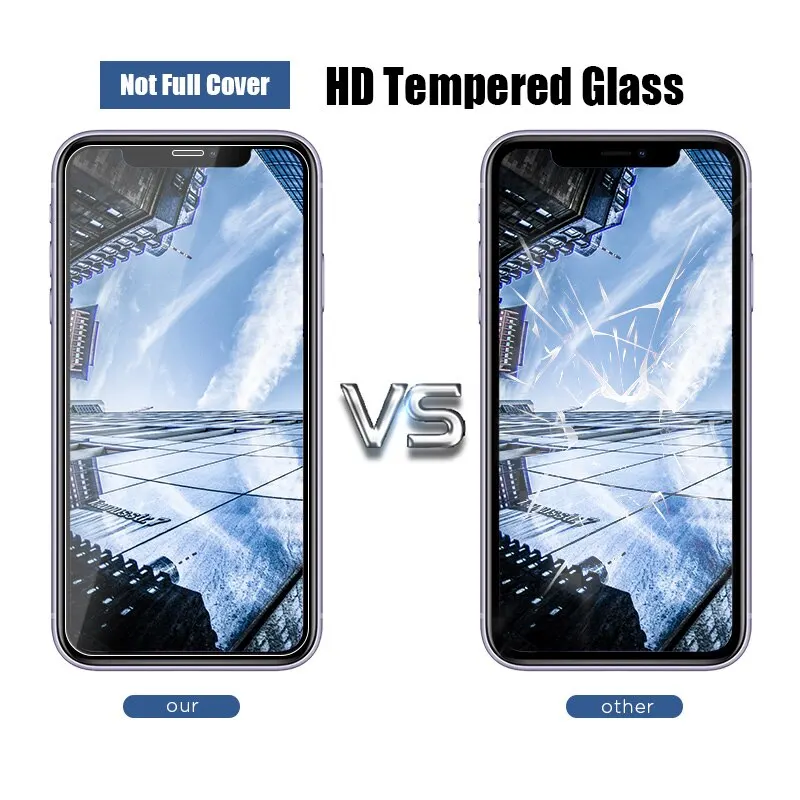 3 шт.! Закаленное стекло 9H для iPhone 12 Pro Max Mini SE 2020 Защита экрана 11 XS 7 8 6 6S Plus X XR 5 5S |