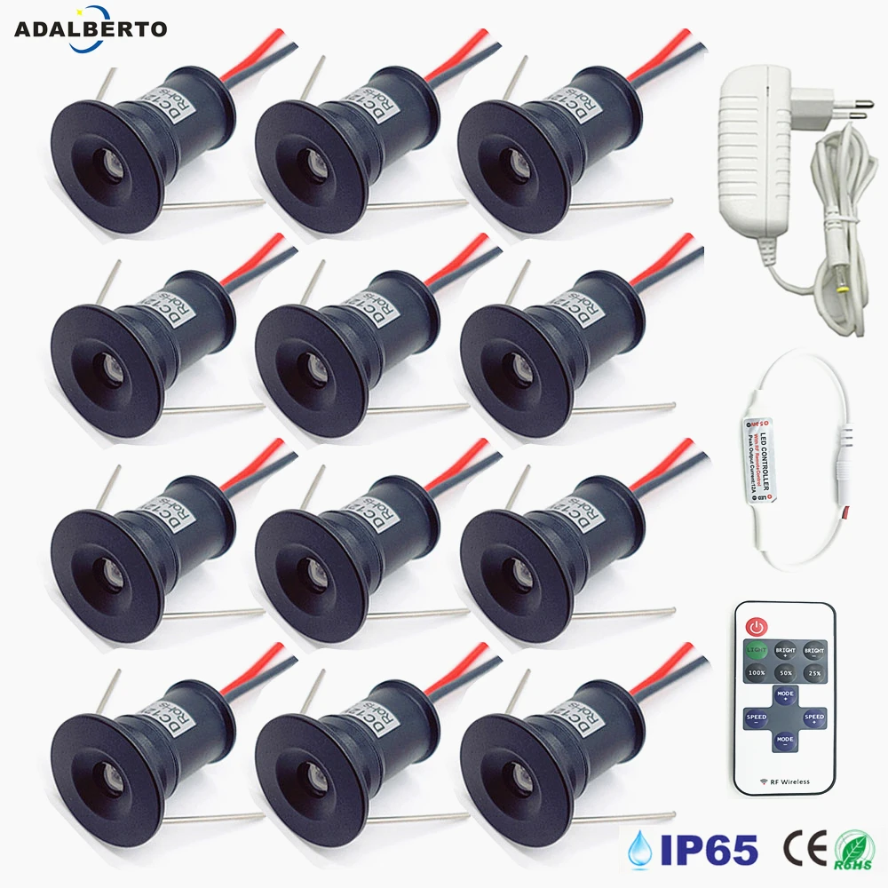 12V Мини Светодиодный точечный светильник с пультом дистанционного управления