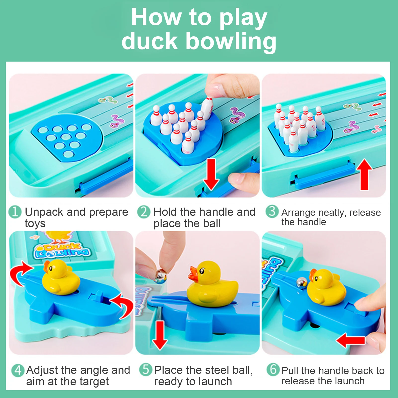 

Puzzle Mini Desktop Bowling Toys Set for Boys Children Interesting Indoor Cartoon Table Game Kit Developmental Sport for Kids