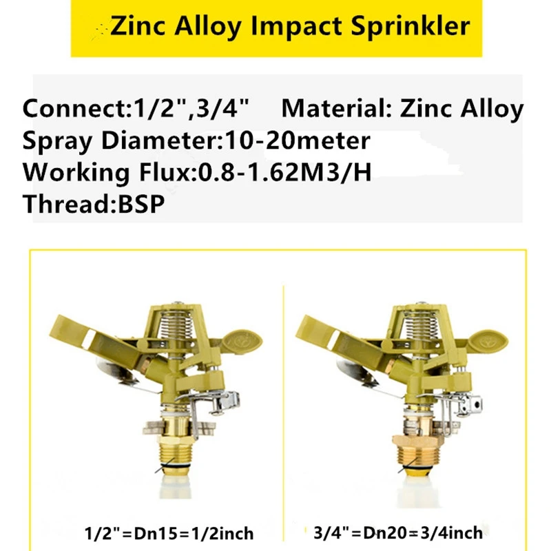 Нержавеющая сталь наземная вставка цинковая пружина полива воды спринклер