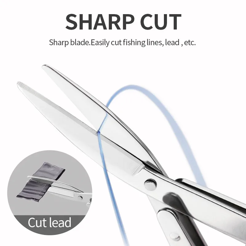 

Foldable Fishing Scissors Stainless Steel Mini Fishing Line Use Scissors Fish Accessories Tools Pesca Equipment Tackle