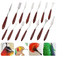14pcs art oil painting spatulas stainless steel color mixing tools for painting