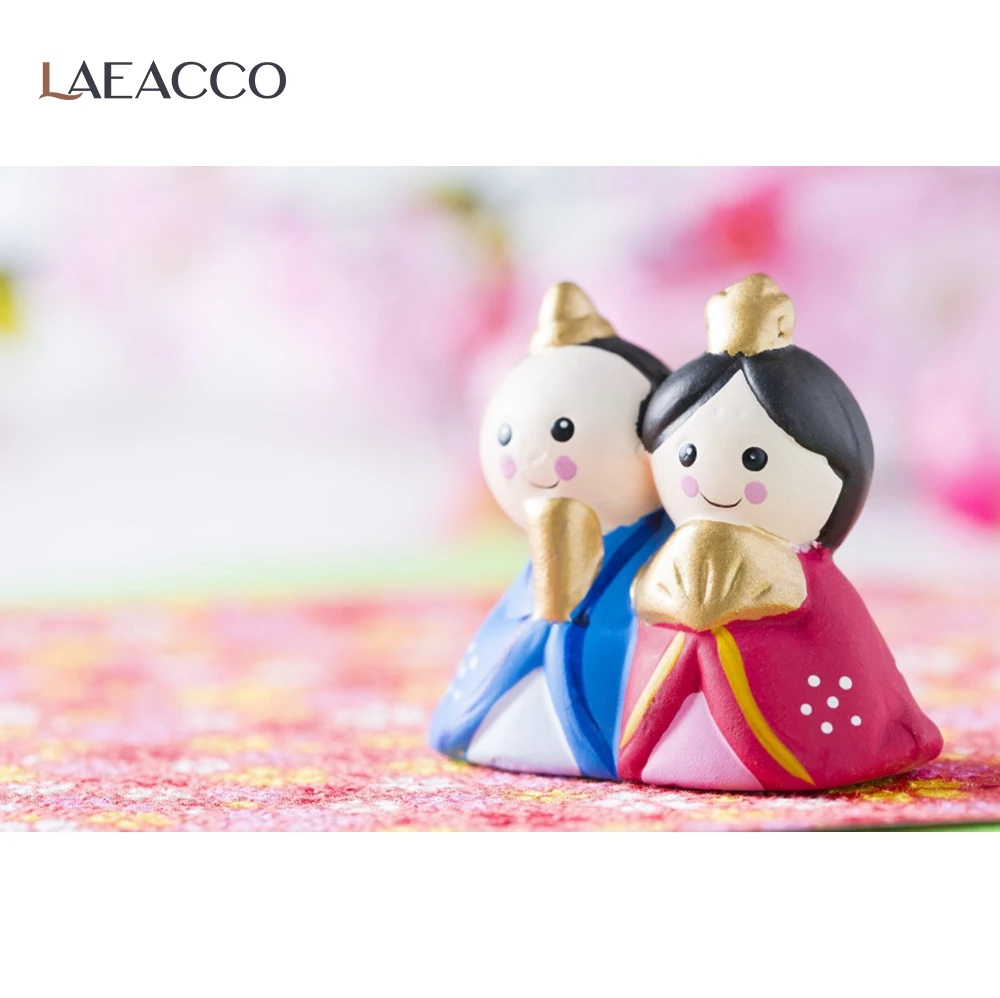 Laeacco фоны для фотосъемки счастливые японские куклы фестиваль ребенок боке