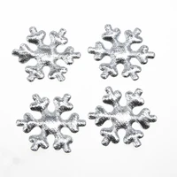 4060pcs cloth sequins patches christmas silver snowflake appliques sewing supplies diy craft accessories
