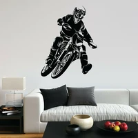 motocross wall decal motorbike rider race extreme sport helmet vinyl window stickers home decor for garage man cave bedroom e438