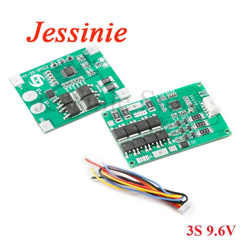 3S 15A 20A LiFePO4 9 6 V 10 8 18650 Защитная плата литиевого аккумулятора 3 ячейки BMS PCB