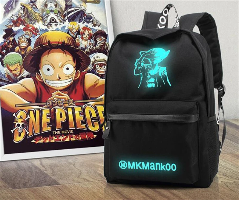 Аниме ONE PIECE Luffy школьный рюкзак Monkey D. нейлоновый на молнии студенческие дорожные